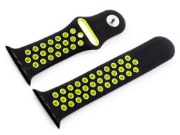 APPLE WATCH PASEK U24 - CZARNY/ZIELONY - 42/44MM