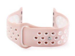 APPLE WATCH PASEK U24 - RÓŻOWY/BIAŁY - 38/40MM