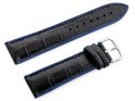 PASEK GUMOWY DO ZEGARKA U18 - CZARNY/GRANAT - 20MM