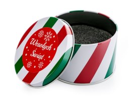 PREZENTOWE PUDEŁKO NA ZEGAREK - PUSZKA ŚWIĄTECZNA - CZERWONA