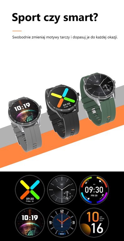 SMARTWATCH MĘSKI G. ROSSI SW018-2 SILVER/GRAY (SG012B) WŁASNE TARCZE SMARTWATCH MĘSKI G. ROSSI SW018-2 SILVER/GRAY (SG012B) WŁASNE TARCZE
