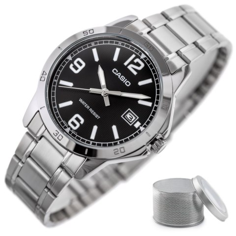 ZEGAREK MĘSKI CASIO MTP-V004D-1B2 (ZD047F) + BOX ZEGAREK MĘSKI CASIO MTP-V004D-1B2 (ZD047F) + BOX