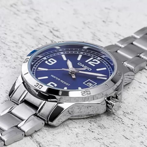 ZEGAREK MĘSKI CASIO MTP-V004D-2B (ZD047G) + BOX ZEGAREK MĘSKI CASIO MTP-V004D-2B (ZD047G) + BOX
