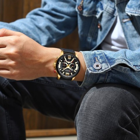 ZEGAREK MĘSKI CURREN 8329 (ZC027B) - CHRONOGRAF + BOX ZEGAREK MĘSKI CURREN 8329 (ZC027B) - CHRONOGRAF + BOX
