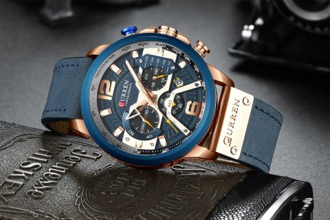 ZEGAREK MĘSKI CURREN 8329 (ZC027E) - CHRONOGRAF + BOX ZEGAREK MĘSKI CURREN 8329 (ZC027E) - CHRONOGRAF + BOX
