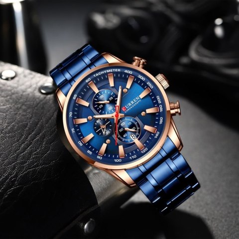ZEGAREK MĘSKI CURREN 8351 (ZC022E) CHRONOGRAF +BOX ZEGAREK MĘSKI CURREN 8351 (ZC022E) CHRONOGRAF +BOX