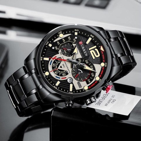 ZEGAREK MĘSKI CURREN 8395 (ZC019B) - CHRONOGRAF ZEGAREK MĘSKI CURREN 8395 (ZC019B) - CHRONOGRAF