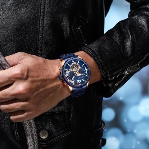 ZEGAREK MĘSKI CURREN 8395 (ZC019E) - CHRONOGRAF ZEGAREK MĘSKI CURREN 8395 (ZC019E) - CHRONOGRAF