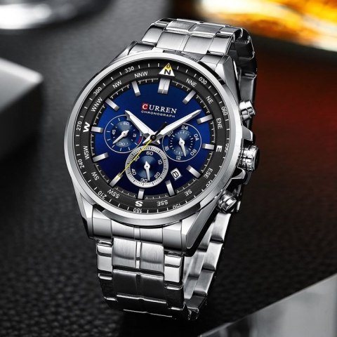 ZEGAREK MĘSKI CURREN 8399 (ZC016B) - CHRONOGRAF + BOX ZEGAREK MĘSKI CURREN 8399 (ZC016B) - CHRONOGRAF + BOX