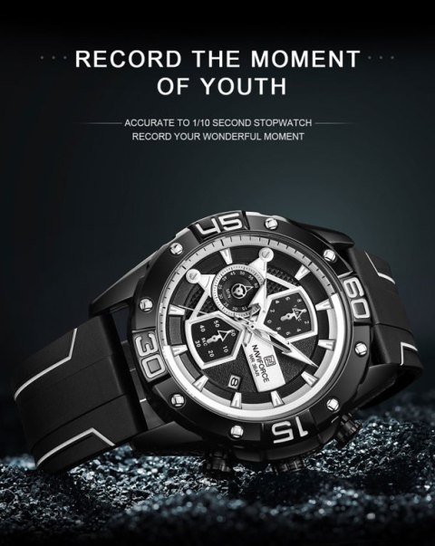 ZEGAREK MĘSKI NAVIFORCE NF8018T - CHRONOGRAF (ZN123A) + BOX ZEGAREK MĘSKI NAVIFORCE NF8018T - CHRONOGRAF (ZN123A) + BOX