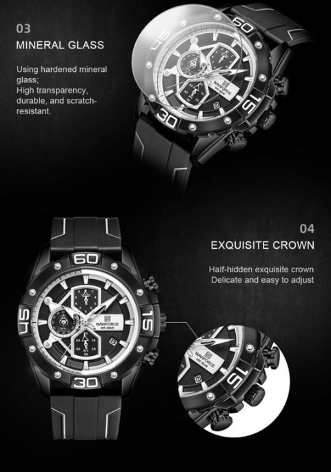 ZEGAREK MĘSKI NAVIFORCE NF8018T - CHRONOGRAF (ZN123A) + BOX ZEGAREK MĘSKI NAVIFORCE NF8018T - CHRONOGRAF (ZN123A) + BOX
