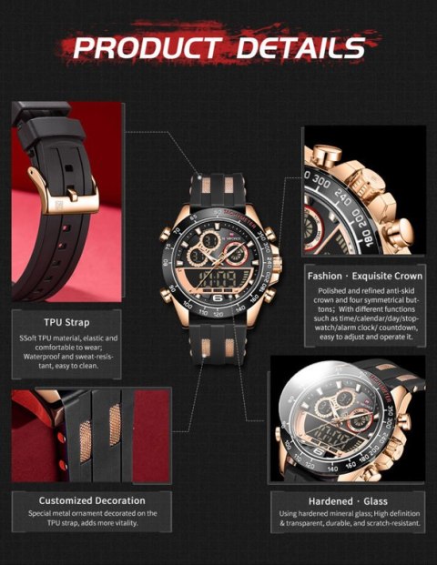 ZEGAREK MĘSKI NAVIFORCE NF9188T - (ZN121D) + BOX ZEGAREK MĘSKI NAVIFORCE NF9188T - (ZN121D) + BOX