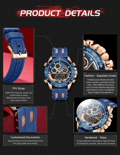 ZEGAREK MĘSKI NAVIFORCE NF9188T - (ZN121E) + BOX ZEGAREK MĘSKI NAVIFORCE NF9188T - (ZN121E) + BOX