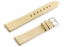 PASEK SKÓRZANY DO ZEGARKA W107 - BEŻOWY/SR. 20MM