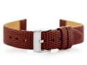 PASEK SKÓRZANY DO ZEGARKA W107 - CZERWONY/SR. 12MM
