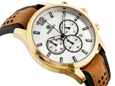 ZEGAREK MĘSKI PERFECT CH01L - CHRONOGRAF (ZP354C) + BOX ZEGAREK MĘSKI PERFECT CH01L - CHRONOGRAF (ZP354C) + BOX