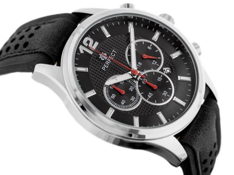 ZEGAREK MĘSKI PERFECT CH01L - CHRONOGRAF (ZP354D) + BOX ZEGAREK MĘSKI PERFECT CH01L - CHRONOGRAF (ZP354D) + BOX