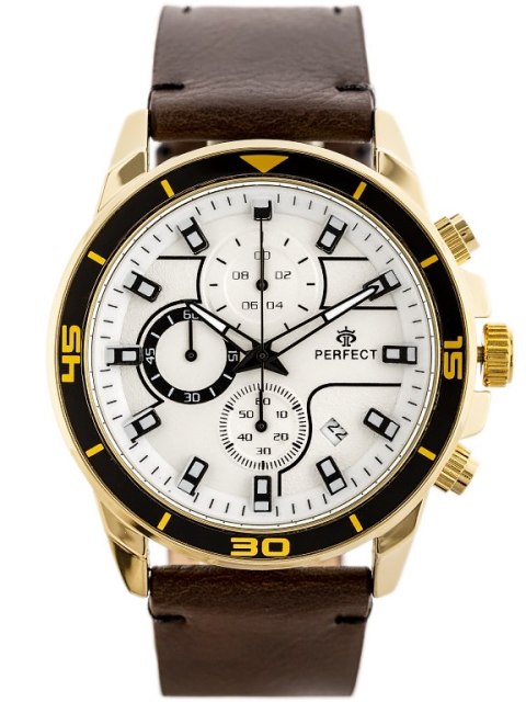 ZEGAREK MĘSKI PERFECT CH02L - CHRONOGRAF (ZP351B) + BOX ZEGAREK MĘSKI PERFECT CH02L - CHRONOGRAF (ZP351B) + BOX