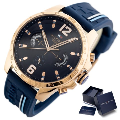 ZEGAREK MĘSKI TOMMY HILFIGER 1791474 DECKER (ZF001D) + BOX ZEGAREK MĘSKI TOMMY HILFIGER 1791474 DECKER (ZF001D) + BOX
