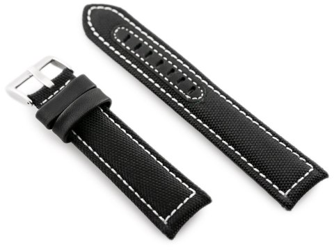 PASEK SKÓRZANY DO ZEGARKA W34 - PREMIUM - CZARNY/BIAŁE - 26MM PASEK SKÓRZANY DO ZEGARKA W34 - PREMIUM - CZARNY/BIAŁE - 26MM