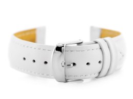 PASEK SKÓRZANY DO ZEGARKA W83L - BIAŁY - 22MM