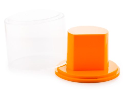 PREZENTOWE PUDEŁKO NA ZEGAREK - PLASTIKOWE POMARAŃCZOWE PREZENTOWE PUDEŁKO NA ZEGAREK - PLASTIKOWE POMARAŃCZOWE