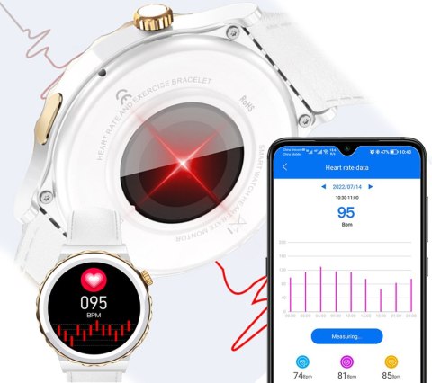 SMARTWATCH DAMSKI RUBICON RNCE92 - WYKONYWANIE POŁĄCZEŃ, CERAMIKA (SR038D) SMARTWATCH DAMSKI RUBICON RNCE92 - WYKONYWANIE POŁĄCZEŃ, CERAMIKA (SR038D)