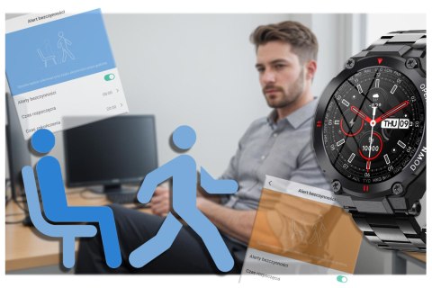 SMARTWATCH MĘSKI GRAVITY GT7-2 - WYKONYWANIE POŁĄCZEŃ (SG016B) SMARTWATCH MĘSKI GRAVITY GT7-2 - WYKONYWANIE POŁĄCZEŃ (SG016B)