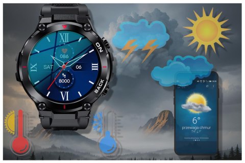 SMARTWATCH MĘSKI GRAVITY GT8-1 - Z GPS (SG017A) SMARTWATCH MĘSKI GRAVITY GT8-1 - Z GPS (SG017A)