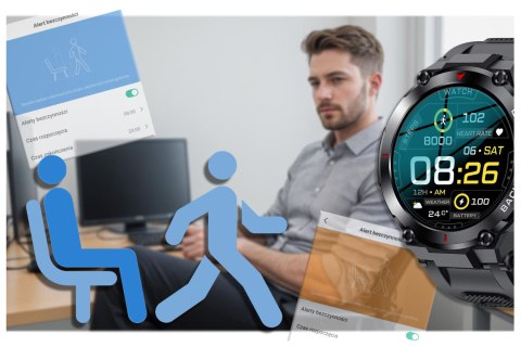 SMARTWATCH MĘSKI GRAVITY GT8-1 - Z GPS (SG017A) SMARTWATCH MĘSKI GRAVITY GT8-1 - Z GPS (SG017A)