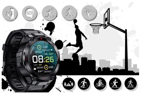 SMARTWATCH MĘSKI GRAVITY GT8-1 - Z GPS (SG017A) SMARTWATCH MĘSKI GRAVITY GT8-1 - Z GPS (SG017A)