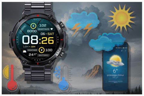 SMARTWATCH MĘSKI GRAVITY GT8-2 - Z GPS (SG017B) SMARTWATCH MĘSKI GRAVITY GT8-2 - Z GPS (SG017B)