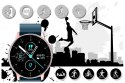 SMARTWATCH UNISEX GRAVITY GT1-4 - PULSOMETR, WŁASNE TARCZE (SG015D)