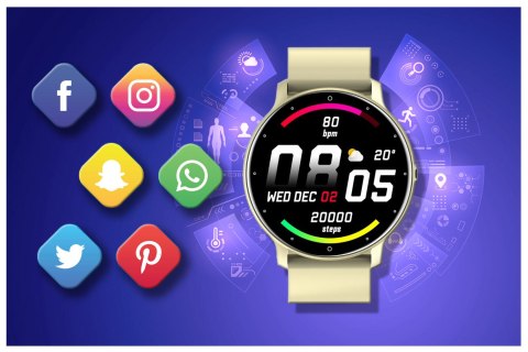 SMARTWATCH UNISEX GRAVITY GT1-6 - PULSOMETR, WŁASNE TARCZE (SG015F) SMARTWATCH UNISEX GRAVITY GT1-6 - PULSOMETR, WŁASNE TARCZE (SG015F)