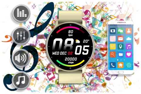 SMARTWATCH UNISEX GRAVITY GT1-6 - PULSOMETR, WŁASNE TARCZE (SG015F) SMARTWATCH UNISEX GRAVITY GT1-6 - PULSOMETR, WŁASNE TARCZE (SG015F)