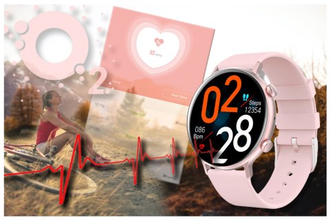 SMARTWATCH DAMSKI RUBICON RNCE98 - WYKONYWANIE POŁĄCZEŃ, PULSOKSYMETR (SR043A) SMARTWATCH DAMSKI RUBICON RNCE98 - WYKONYWANIE POŁĄCZEŃ, PULSOKSYMETR (SR043A)