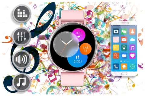 SMARTWATCH DAMSKI RUBICON RNCE98 - WYKONYWANIE POŁĄCZEŃ, PULSOKSYMETR (SR043A) SMARTWATCH DAMSKI RUBICON RNCE98 - WYKONYWANIE POŁĄCZEŃ, PULSOKSYMETR (SR043A)