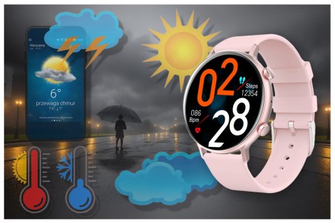 SMARTWATCH DAMSKI RUBICON RNCE98 - WYKONYWANIE POŁĄCZEŃ, PULSOKSYMETR (SR043A) SMARTWATCH DAMSKI RUBICON RNCE98 - WYKONYWANIE POŁĄCZEŃ, PULSOKSYMETR (SR043A)