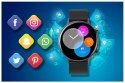 SMARTWATCH DAMSKI RUBICON RNCE98 - WYKONYWANIE POŁĄCZEŃ, PULSOKSYMETR (SR043B)