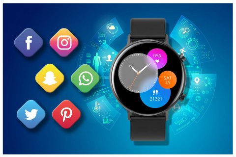SMARTWATCH DAMSKI RUBICON RNCE98 - WYKONYWANIE POŁĄCZEŃ, PULSOKSYMETR (SR043B) SMARTWATCH DAMSKI RUBICON RNCE98 - WYKONYWANIE POŁĄCZEŃ, PULSOKSYMETR (SR043B)