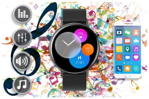 SMARTWATCH DAMSKI RUBICON RNCE98 - WYKONYWANIE POŁĄCZEŃ, PULSOKSYMETR (SR043B) SMARTWATCH DAMSKI RUBICON RNCE98 - WYKONYWANIE POŁĄCZEŃ, PULSOKSYMETR (SR043B)
