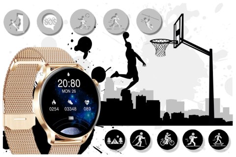 SMARTWATCH DAMSKI RUBICON RNCE81 - WYKONYWANIE POŁĄCZEŃ, PULSOKSYMETR (SR045B) SMARTWATCH DAMSKI RUBICON RNCE81 - WYKONYWANIE POŁĄCZEŃ, PULSOKSYMETR (SR045B)