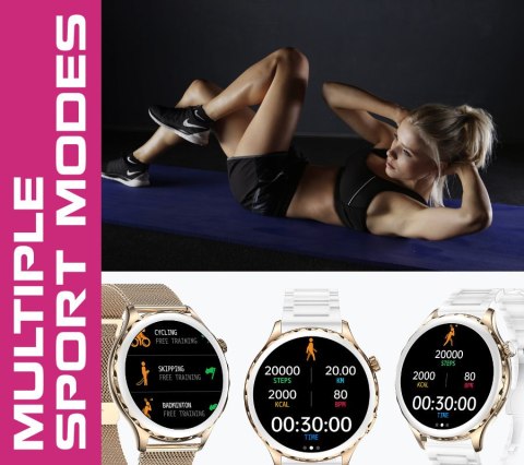 SMARTWATCH DAMSKI RUBICON RNCF02 - WYKONYWANIE POŁĄCZEŃ, DODATKOWY PASEK (SR048B) SMARTWATCH DAMSKI RUBICON RNCF02 - WYKONYWANIE POŁĄCZEŃ, DODATKOWY PASEK (SR048B)