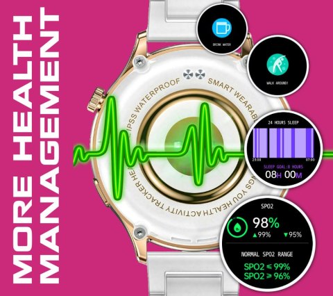 SMARTWATCH DAMSKI RUBICON RNCF02 - WYKONYWANIE POŁĄCZEŃ, DODATKOWY PASEK (SR048B) SMARTWATCH DAMSKI RUBICON RNCF02 - WYKONYWANIE POŁĄCZEŃ, DODATKOWY PASEK (SR048B)