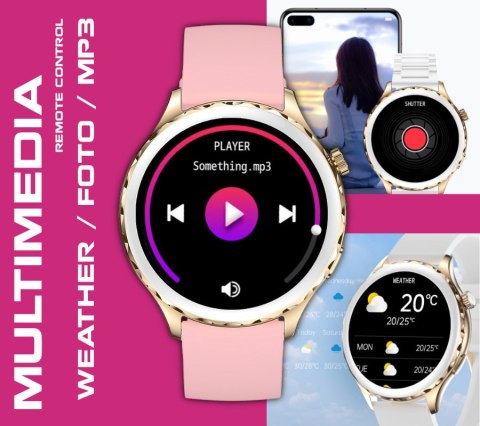 SMARTWATCH DAMSKI RUBICON RNCF02 - WYKONYWANIE POŁĄCZEŃ, DODATKOWY PASEK (SR048B) SMARTWATCH DAMSKI RUBICON RNCF02 - WYKONYWANIE POŁĄCZEŃ, DODATKOWY PASEK (SR048B)