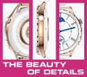SMARTWATCH DAMSKI RUBICON RNCF02 - WYKONYWANIE POŁĄCZEŃ, DODATKOWY PASEK (SR048B)