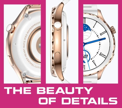 SMARTWATCH DAMSKI RUBICON RNCF02 - WYKONYWANIE POŁĄCZEŃ, DODATKOWY PASEK (SR048B) SMARTWATCH DAMSKI RUBICON RNCF02 - WYKONYWANIE POŁĄCZEŃ, DODATKOWY PASEK (SR048B)