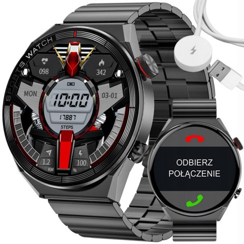 SMARTWATCH MĘSKI RUBICON RNCE99 - POŁĄCZENIA, ŁADOWANIE BEZPRZEWODOWE SMARTWATCH MĘSKI RUBICON RNCE99 - POŁĄCZENIA, ŁADOWANIE BEZPRZEWODOWE
