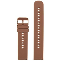 PASEK GUMOWY DO ZEGARKA U27 - BRĄZOWY/ROSEGOLD - 22MM