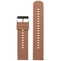 PASEK GUMOWY DO ZEGARKA U27 - BRĄZOWY/SREBRNY - 22MM